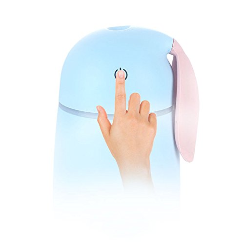 Cute Rabbit Humidifiers Waterless Auto Shut-off Portable USB One-touch Vehicular Humidifier Small household Purifier Ultrasonic Nebulizer For Baby Kids Ladies Bedroom Home Office