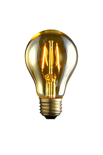 Archipelago Dimmable Led Filament Vintage Victorian A19 Light Bulb, 2 Watt, Medium Standard Base (E26), 2200K (Amber Glow), Omnidirectional, Ul Listed (858976005020)