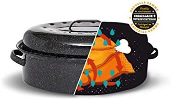 Roaster grand modèle de Warmcook / Cocotte à enfourner 46 x 31 x 19 cm Acier émaillé - Cuisine A Vivre Roaster grand modèle de Warmcook / Cocotte à enfourner 46 x 31 x 19 cm Acier émaillé