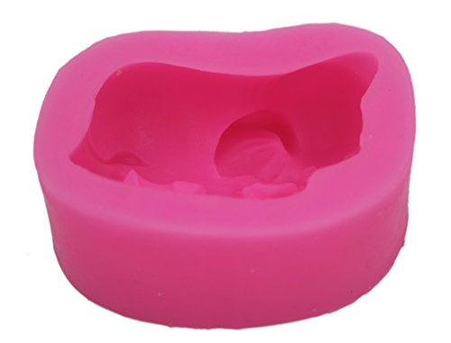 Longzang S348 Elephant Mould Art Silicone Soap Craft DIY Handmade Molds, Pink