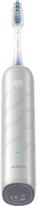 Fresh Pro 3DClean Spazzolino elettrico con App, Ricaricabile per adulti, 2 testine e custodia da viaggio, testina di ricambio 3in1 con supporto, 30 giorni di durata della batteria, Argento