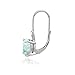 Sterling Silver Created Opal Oval Leverback Earrings