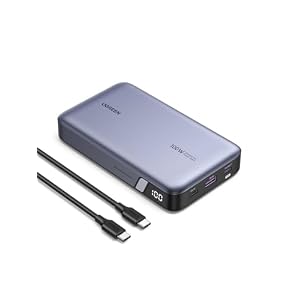 UGREEN 100W モバイルバッテリー 20000mAh 大容量 3ポート USB-C×2Type-A×1 iPhone 18 Pro/Duo対応
