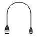 Henoda 2PCS Replacement USB Charger Charging Cable for Fitbit Charge HR Band Wireless Activity Bracelet (2PCS 27CM Cable)