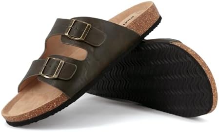 Chanclas Hombre Verano Sandalias Zapatillas Casa Adultos Piscina Playa Baño Goma Ajustables EVA SU2434, Verde, 44 EU
