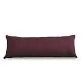 EVOLIVE Ultra Soft Microfiber Body Pillow Cover/Pillowcases 21"x54" with Hidden Zipper Closure (Wine, Body Pillow Cover 21"x54")