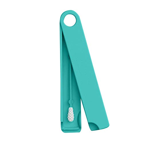Oneskyside Cotton Buds Sticks, Last Swab Is Reusable Q-Tip Cotton Swab Ear Cleaning Cosmetic (cleaning style, Light Blue)