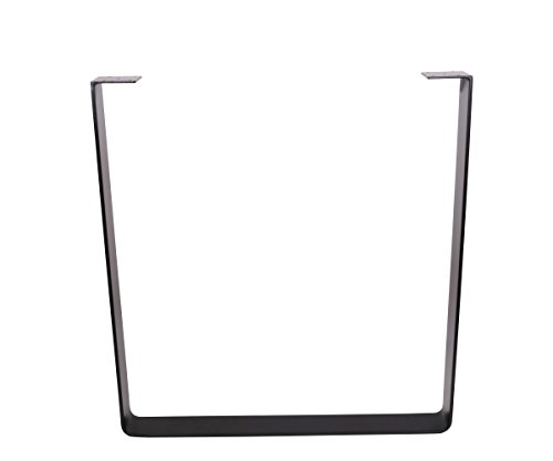 ECLV 710U Dining Table Legs, U-Shaped Heavy Duty Steel Table Legs, Office Table Legs, Computer Desk Legs, Industrial Kitchen Table Legs, Country Style Table Legs, 28" H, Black, Set of 2