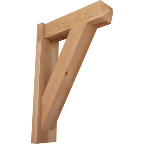 5 1/2"W x 18"D x 26"H Traditional Smooth Craftsman Outlooker, Western Red Cedar