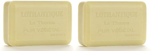 Lothantique Authentique Shea Butter Vegetable Bar Soap - 2 Bars, 200g Each, (Green Tea)