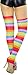 ToBeInStyleWomen's Rainbow Footless Acrylic Thigh Hi Leg Warmer - Bright Rainbow