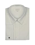Marquis Men's Solid French Cuff Dress Shirt (Cufflinks Included)