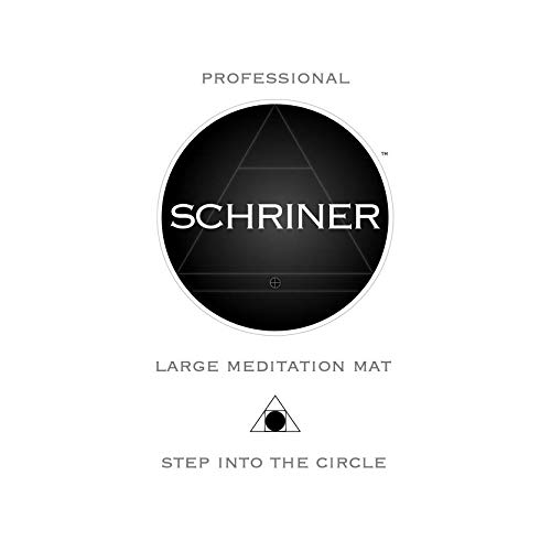 SCHRINER Pro Meditation Mat 4' x 8mm Premium Thick NonSlip Round