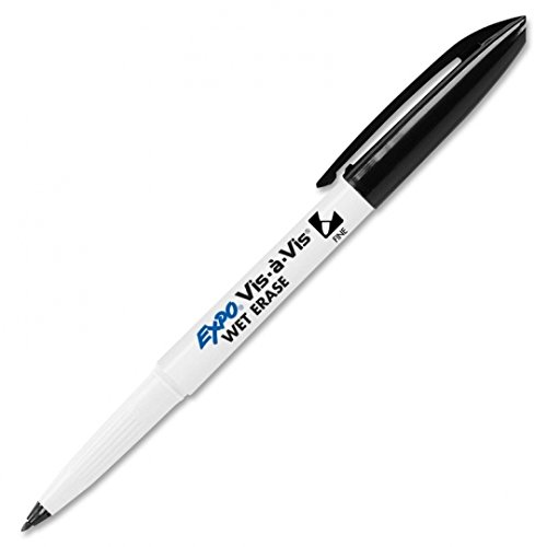 Expo 16001 Vis-A-Vis Wet Erase Markers - for Use on Overhead Projectors, Transparencies and Laminated Calendars - Fine Point, Pack of 2, Total of 24 Markers - Thumbnail 2