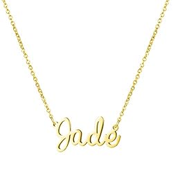 Awegift Women Jewelry Name Necklace Big Initial