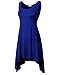 H2H Womens Scoop Neck Sleeveless Asymmetrical Hem Solid & Tie Dye Tunic Top