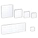 Whaline 6 Pieces Acrylic Stamp Block Clear Stamping Tools Set with Grid Lines for Scrapbooking Crafts Card Making, Assorted Sizes primary