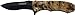 Tac-Force TF-800CA Spring Assist Folding Knife, Black Half-Serrated Blade, Outdoor Camo Nylon Fiber Handle, 4-1/2-Inch Closed