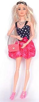 XTRENGTH Fashion Doll with Jewelry, Handbag, Cute Pair of Sandals and Earrings (12 Inch, Full Rotation of Hands and Legs