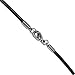 Loralyn Designs Black Leather Necklace (2mm) with Stainless Steel Clasps (22 Inch)