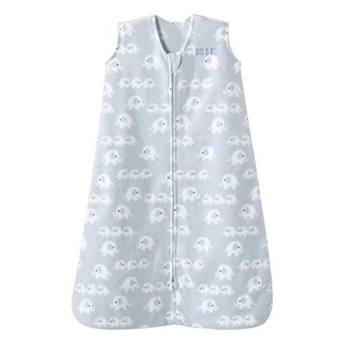 HALO Sleepsack Micro Fleece Wearable Blanket, TOG 1.0, 3 Elephants Blue