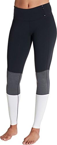 CALIA by Carrie Underwood Women's Essential Tri-Colored Leggings (Caviar, S)