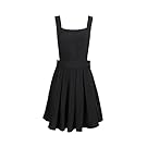 haoduoyi Womens Casual XCross Suspender Skirt Overall Mini Dress,XLarge,Black