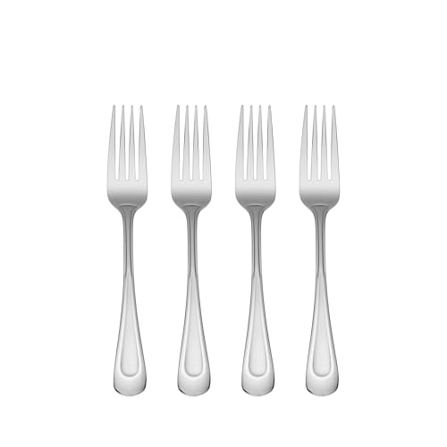 Oneida Satin Sand Dune Dinner Forks Silverware Set for 4, Flatware
