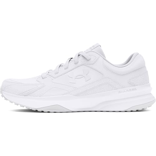 Under Armour Men's Charged Edge Leather, (100) White/White/Halo Gray, 12, US