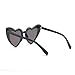 MINCL/New Fashion Love Heart Sexy Shaped Sunglasses For Women Girls Brand Designer Sunglasses UV400 (black)