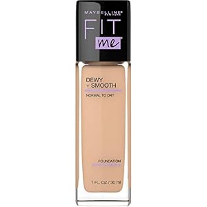 Maybelline New York Fit Me Dewy + Smooth Foundation,125 Nude Beige, 1 Fl. Oz (Pack of 1) (Packaging May Vary)