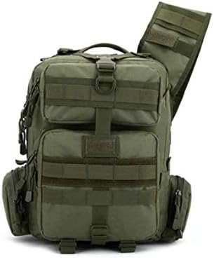 Bagzar Urban Commuter Antitheft Tactical Bag for Laptop Tablet Tiffin Heavyduty Multi Pocket Crossbody Messenger Sling Trekking Bagpack Dark Green
