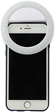 Selfie Ring Light Rechargeable, DongXinHeng 36 LEDs Flash Fill Light with 6 levels (3 brightness ,blue, red, sos) for Girl Makeup, Camping Light, Cycling, Warning, Christmas party (White)