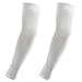 Solid Color Compression Arm Sleeve,12 colors,Youth & Adult sizes by COOLOMG (Includes 1 Pair) White XXS