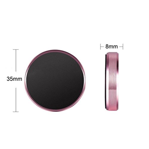 Creazy Universal In Car Magnetic Dashboard Cell Mobile Phone GPS PDA Mount Holder Stand For iPhone 8 7 6 6S 4 5 Plus, For Samsung S5 S6 S7 S8 edge Plus Note 3 4 5 (Rose Gold) - Thumbnail 2