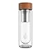 pH HYDRATE Glass Alkaline Water Filter Bottle - Portable Alkaline Water Filter Ionizer - Filtered Water Bottle - Increase pH, Reduce Fluoride, Remove Heavy Metals & Chlorine, NEW 2018 (13.5oz/400ml)