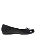 safeTstep Slip Resistant Women's Black Women's Sasha Quilt Bow Flat 8.5 Regular