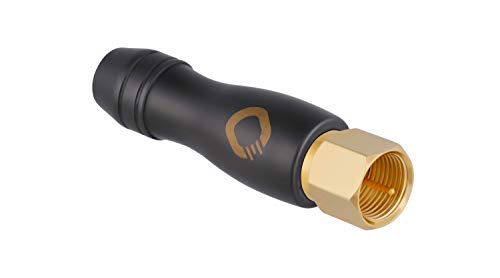 OEHLBACH Transmission Shift S Coaxial F-Connector IEC (m) (Satellite Connector, Adapter, Screwable) Gold-Plated for TV/Radio Connection - Pack of 1
