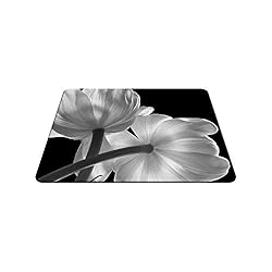 Nicokee Floral Gaming Mousepad Black and White