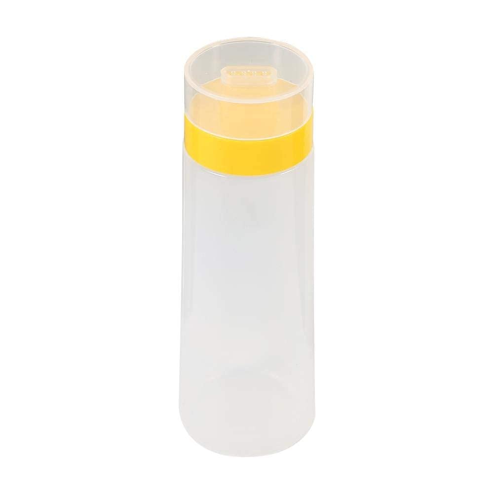 4 Hole Sauce Squeeze Condiment Bottle Seasoning Dispenser for Ketchup Jam Mayonnaise Olive Oil (Yellow)