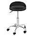 HomGarden Adjustable Hydraulic Rolling Swivel Stool for Massage Salon Office Facial Spa Medical Tattoo Chair Stool w/Backrest Cushion & Wheels