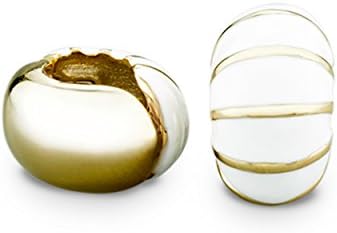 White Segmented Gold Reversible Hugs