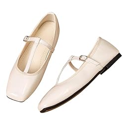 Dear Time Mary Jane Shoes for Women Ballets Strap