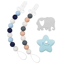Clips para chupete Babygoal, paquete de 6 soportes para chupete para niños y niñas, se adapta a la mayoría de los estilos de chupete y juguetes para la dentición