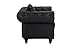 Divano Roma Furniture Classic Scroll Arm Tufted Bonded Leather Accent Chair in Colors Black, White (Black)