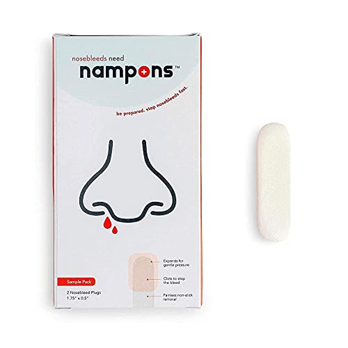 Nampons for Nosebleeds 6 Nasal Plugs with Clotting Agent to Stop