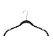 Closet Complete Premium Quality, True-Heavyweight, Virtually-UNBREAKABLE Velvet Hangers, Ultra-Thin, Space Saving, No Slip, Best for SHIRT, DRESS, LINGERIE, 360° SPIN, Chrome Hooks, Black, Set of 50