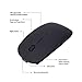 CALOCAA Wireless Rechargeable Mouse for Notebook PC 2.4G Optical Mute Computer Mouse Level 3 Adjustable DPI Hidden USB Receiver with C-Adapter Black Mouse for Teen Men and Women Mini Mouse, PC Mousethumb 3