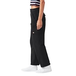 Dickies Women's Cropped Cargo Pant, Black, 32