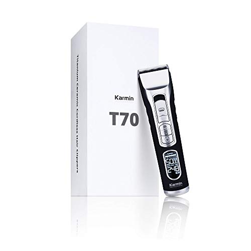 Karmin T70 - Profi Haarschneidemaschine Elektrischer Bartschneider Haartrimmer für Männer mit LCD Anzeige, Wiederaufladbare